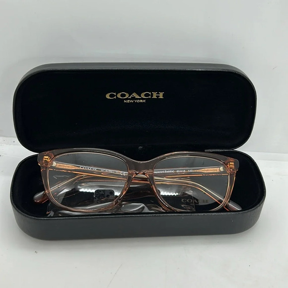 Coach HC6139U Eyeglasses Frames Case RXable 5822 Translucent Saddle NWT - Picture 2 of 8